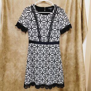 Embroidered Lace fit and Flare Dress